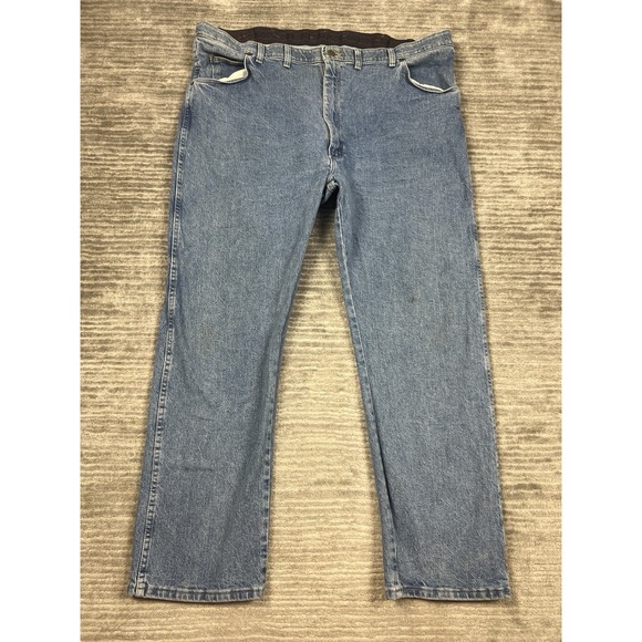 Wrangler‎ Jeans Mens 44X30 Blue Comfort Waist  Denim Straight Leg 855WAQL - Picture 1 of 14